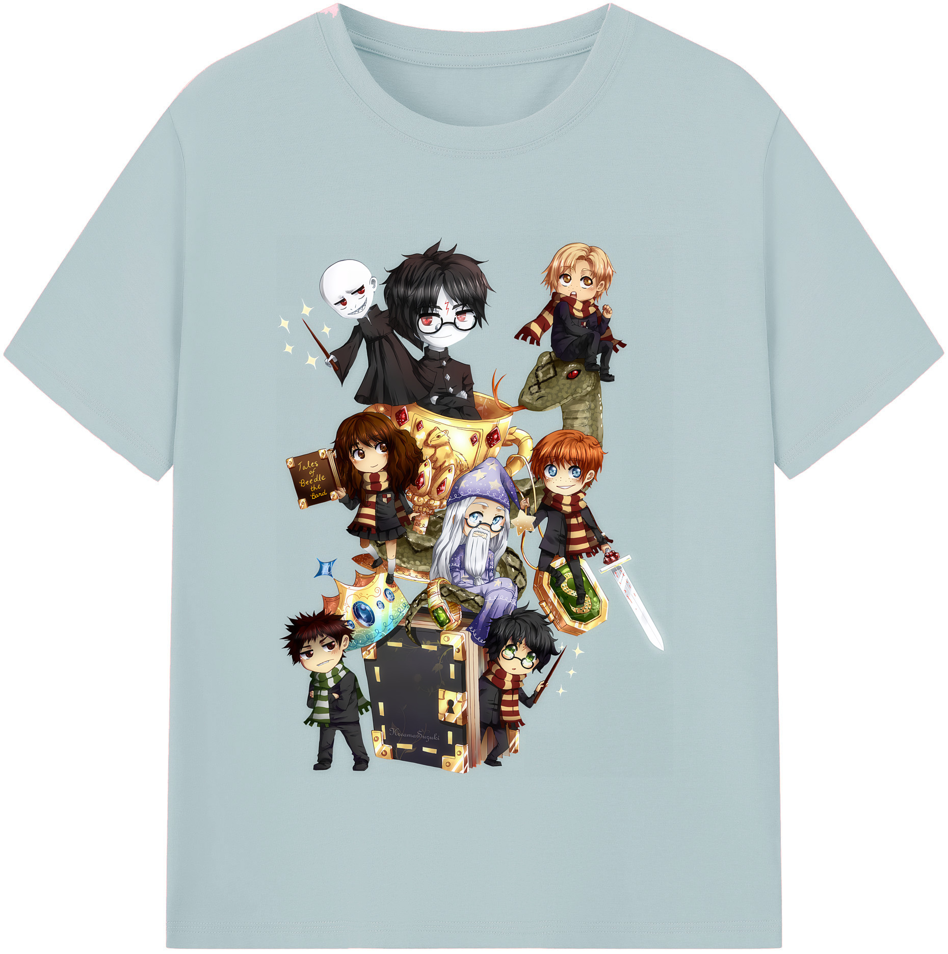 （画像用） Harry Potter ハリー・ポッターシリーズ 綿100％半袖Tシャツ（フロントプリント）